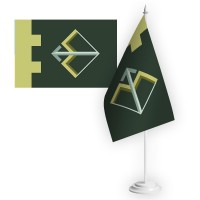 Настільний прапорець 241 ОБрТрО олива